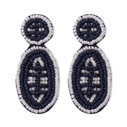 (1)E Olives beads earrings  creative exaggerating sport wind handmade weave earring