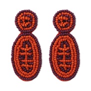 (2)E Olives beads earrings  creative exaggerating sport wind handmade weave earring