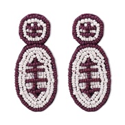 (3)E Olives beads earrings  creative exaggerating sport wind handmade weave earring