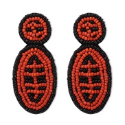 (4)E Olives beads earrings  creative exaggerating sport wind handmade weave earring