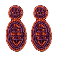 (6)E Olives beads earrings  creative exaggerating sport wind handmade weave earring