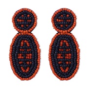 (7)E Olives beads earrings  creative exaggerating sport wind handmade weave earring