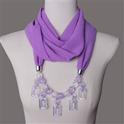 (purple)Starry necklace woman four ethnic style travel shawl head