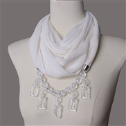 ( white)Starry necklace woman four ethnic style travel shawl head