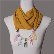 (yellow )Starry necklace woman four ethnic style travel shawl head