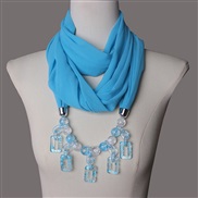 ( sky blue )Starry necklace woman four ethnic style travel shawl head