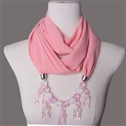 ( pink )Starry necklace woman four ethnic style travel shawl head