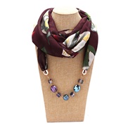 ( Burgundy)Chiffon necklace woman spring Autumn and Winter fashion spring summer woman