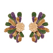 day colour elements flowers Modeling lady occidental style Alloy Earring earrings
