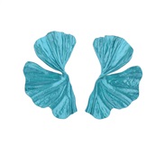 ( blue)silver flowers ear stud fashion Alloy earrings personality exaggerating Earring high