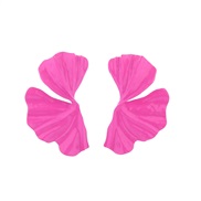 ( Pink)silver flowers ear stud fashion Alloy earrings personality exaggerating Earring high