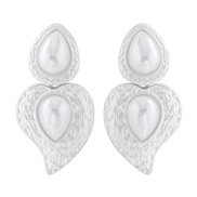 ( Silver) fashion personality wind Alloy love tassel flowers geometry earrings brief head woman earrings
