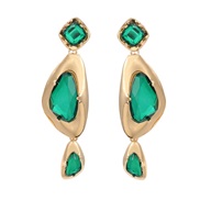 ( green) occidental style exaggerating earrings woman multilayer geometry Alloy Acrylic Bohemian style earring