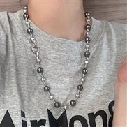 (length  6 cm) same style unique gradual change black Pearl necklace long style clavicle chain sweater chain woman