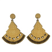 ( light brown)ewelry earringsEarrings hollow retro