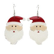 ( red1 )jewellery christmas occidental style big earrings Santa Claus Acrylic EarringEarrings