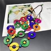 ( Color 1 ) Bohemian style three layer necklace occidental style retronecklace color