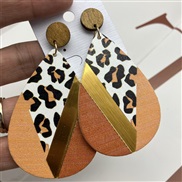 ( 3  water drop leopard print)earrings occidental style exaggerating leopard earrings retro ear stud style