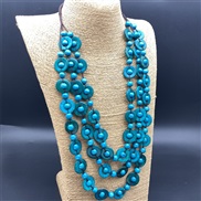 ( Lake Blue )beads necklace necklace retro ethnic style