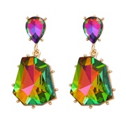 (color )trend fully-jewelled earrings occidental style earring woman fashion