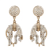 ( white)occidental style exaggerating earrings fully-jewelled Earring woman fashion animal