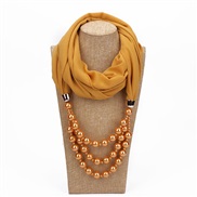 (yellow )imitate Pearl belt necklace woman spring autumn ethnic style pendant travel