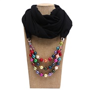 ( Black color )imitate Pearl belt necklace woman spring autumn ethnic style pendant travel