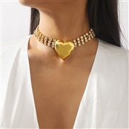 ( Gold) multilayer love diamond necklace  samll exaggerating chain