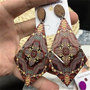 ( light brown 1 rhombus ) medium Earringeach earrings rhombus retro rhombus big earrings