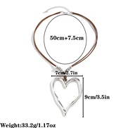 (1 )occidental style exaggerating big love pendant necklace  fashion Metal sweater chain samll