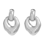 ( Silver)Autumn and Winter Alloy earrings occidental style Earring woman fashion exaggerating geometry Metal