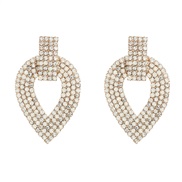( Gold)earrings super claw chain occidental style exaggerating earrings woman geometry Rhinestone fully-jewelled ear st