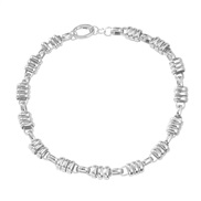 ( Silver)Autumn and Winter exaggerating occidental style necklace Alloy woman punk wind Metal