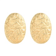 ( Gold)Autumn and Winter Alloy earrings occidental style exaggerating Earring woman Round pattern Metal ear studearrings