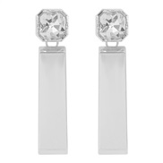 ( White K)E occidental style fashion creative diamond long square earrings  exaggerating personality brief geometry ear