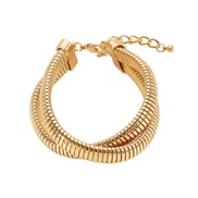 (B2318)occidental style exaggerating Double layer personality wind necklace  fashion punk wind snake chain bracelet