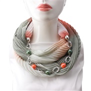 (green ) bamboo ethnic style necklace shawl Autumn and Winter woman occidental style ornament woman