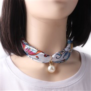 (4)Korea necklace Pearl scarves short style clavicle samll apparel fitting lady scarves