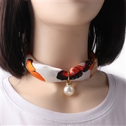 (8)Korea necklace Pearl scarves short style clavicle samll apparel fitting lady scarves