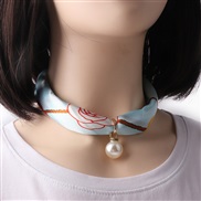 (14)Korea necklace Pearl scarves short style clavicle samll apparel fitting lady scarves