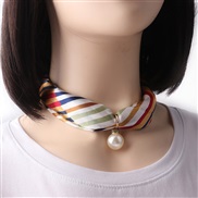 (16)Korea necklace Pearl scarves short style clavicle samll apparel fitting lady scarves