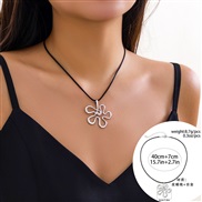 ( 2  White K 6 8 )occidental style brief flowers pendant Collar woman personality Metal hollow big flower