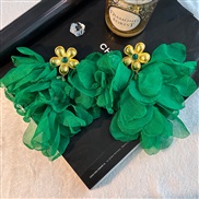 (E 874  green)handmade production flowers tassel earrings  occidental styleins original earring spring exaggerating Ear