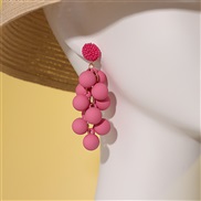 (2  25981  red)occidental style women color grape long style earrings Earring