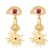 ( red) eyes sun temperament all-Purpose earrings ear stud