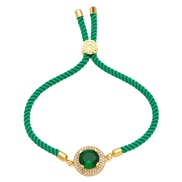 ( green)occidental style brief fashion embed color zircon bracelet samll retro high ropebrm