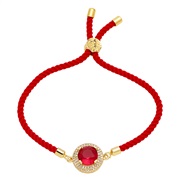( red)occidental style brief fashion embed color zircon bracelet samll retro high ropebrm