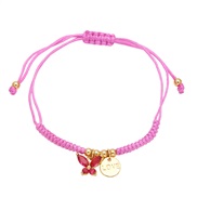 ( rose Red) butterfly bracelet samll personality color embed zircon rope bracelet womanbrm