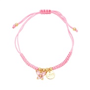 ( Pink) butterfly bracelet samll personality color embed zircon rope bracelet womanbrm