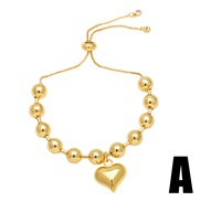 (A) brief love bracelet occidental style fashion bronzek gold beads bracelet womanbrm